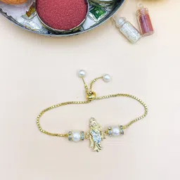 Sangria Krishan Bhaiya Bhabhi Artificial Stones Studded Rakhi-image-40