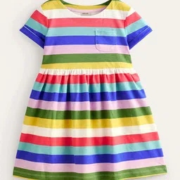 INCLUD Girls Striped Fit & Flare Dress-image-21