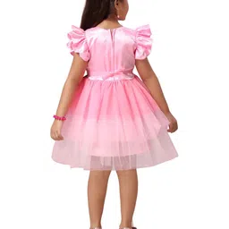 BAESD Striped Flutter Sleeve Net Fit & Flare Dress image 5