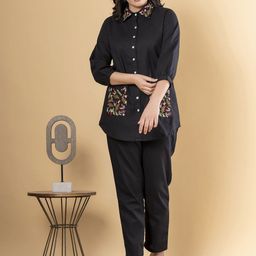 Readiprint Embroidered Three-Quarter Sleeves Shirt With Trouser-image-6