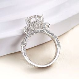 Designs & You Silver-Plated American Diamond Stone Studded Finger Ring-image-9