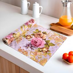 Aura Lavender Set of 1 Water Resistant Shelf Liner Organisers-16