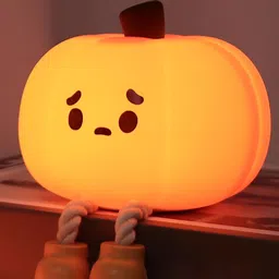 DWIZA ENTERPRISE Yellow & Brown Silicone Cute Pumpkin Square Table Lamp-image-73