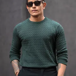 Powerlook Men Self Design Round Neck Cotton T-shirt-picture-13