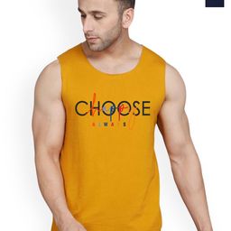 SLOWLORIS Pack of 2 Printed Combed Cotton Vest VSL26 CMB(CHS MUSTARD)(NVR NAVY)-image-80