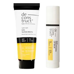 deconstruct Set of Brightening Lip Balm - 4g & Gel Sunscreen - 50g-49