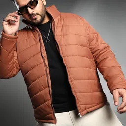 Instafab Plus Size Men Solid Lightweight Quilted Jacket-picture-19