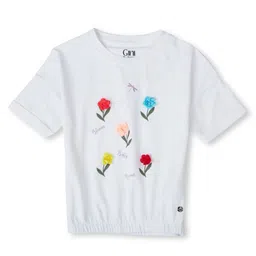 Gini and Jony Floral Print Applique Cotton Top-picture-58