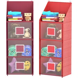 Kuber Industries Red Set of 2 Regular Multi-Utility Organisers image 2