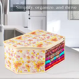 Kuber Industries Cream-Coloured Set of 3 Regular Multi-Utility Organisers image 2