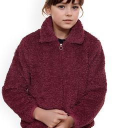 Killer Girls Spread Collar Solid Sherpa Jacket-picture-22