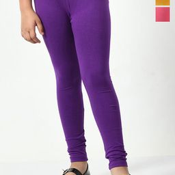 KAYU Pack Of 3 Girls Churidar Length Lenggings-image-83
