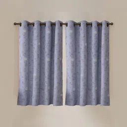 ANA Beige Set of 2 Floral Room Darkening Window Curtain-image-11