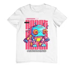TeeSlix Unisex White Tshirts-picture-0