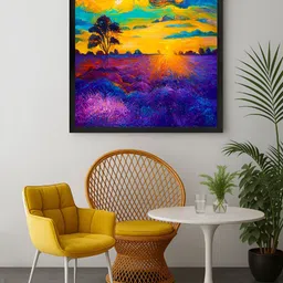 999Store Blue & Orange 1 Piece Canvas Other Wall Paintings-picture-28