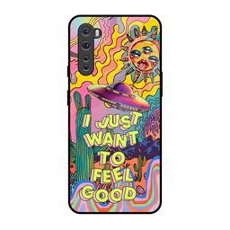 QRIOH Typography Printed OnePlus Nord Glass Back Case Mobile Accessories-image-46