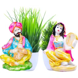 Aura White 2 Pcs Religious Idol Showpiece-image-15