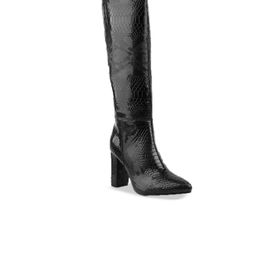 Bxxy Women Solid PU High-Top Block Pumps Heels-image-19