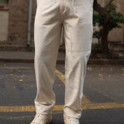 Powerlook Men Cream Cotton Mid Rise Pant Trouser-image-38