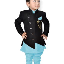 KL COLLECTION Boys Blue Clothing Set-image-91