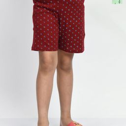 BAESD Girls Cotton Pack Of 2 Printed Shorts-25