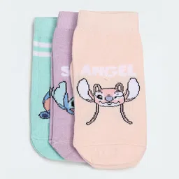 max Girls Pack Of 3 Patterned Ankle-Length Socks-image-73