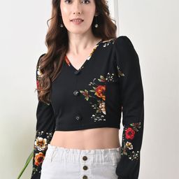 IUGA Floral Print Crop Top-image-40
