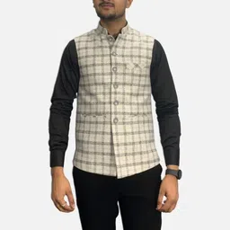 GARGIAN Master Cut Men White Wool Jackets-picture-6