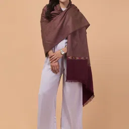 Tweedle Women Geometric Woven Design Acrylic Shawl-image-99