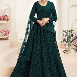 Aika Embroidered Beads and Stones Semi-Stitched Lehenga & Unstitched Blouse With Dupatta-picture-4