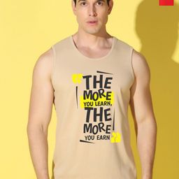 WOOSTRO Pack Of 2 Printed Combed Cotton Gym Vests VWS26(MORE RUST)(HARD RED)-41