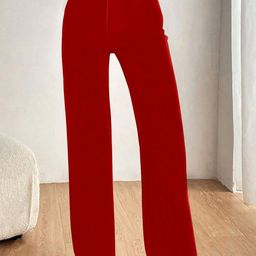 BAESD Women Colourblocked Relaxed Straight Leg High-Rise Non Iron Trousers-image-90