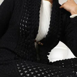 Soch Self Design Longline Acrylic Open Front Shrug image 4