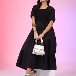 Jash Creation Crepe Fit & Flare Dress-picture-36