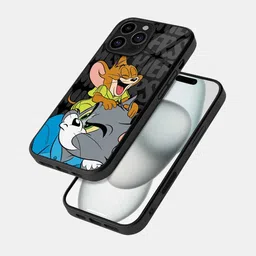 macmerise Cartoon Characters Printed iPhone 16 Plus Bumper Case Mobile Accessories-9