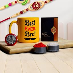 DeoDap Unisex 4 Pieces Floral Rakhi Gift Set-image-61