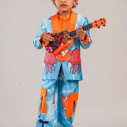 BAYA COUTURE Boys Printed Shirt with Trousers-picture-34