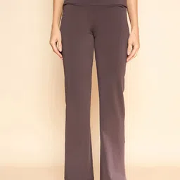 COLOR CAPITAL Mid-Rise Ankle-Length Flared Gym Tights-image-34