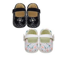 NESKA MODA Girls Set of 2 Velcro Booties-picture-7