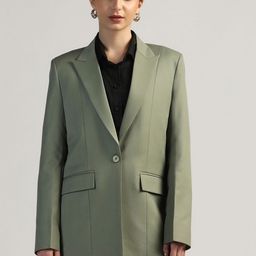 TAHVO Single Breasted Notched Collar Longline Blazer-picture-55