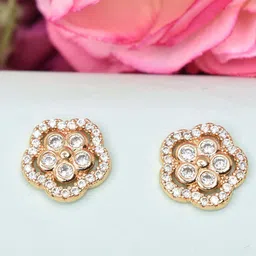 MEIRA JEWELLERY Artificial Stones Studded Floral Studs-picture-28