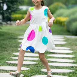 Anaario Polka Dot Print Organic Cotton A-Line Dress-picture-32