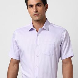 Van Heusen Men Spread Collar Vertical Striped Cotton Formal Shirt-image-66