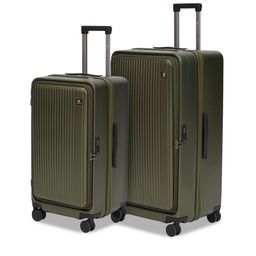 SWISS MILITARY Jade Hard Set Of 2 TexturedHard Sided Large & Cabin Trolley Bags-14