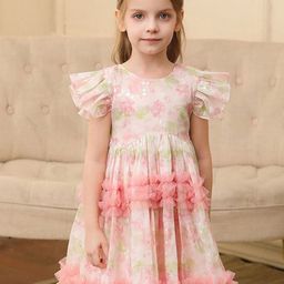 LULU & SKY Floral Flutter Sleeve Maxi Dress-picture-36