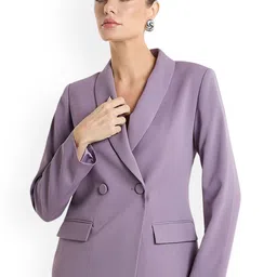 BCBG Shawl Collar Comfort Fit Double-Breasted Blazer-picture-3