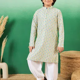 Sangria Boys Printed Pure Cotton Kurta Set-39