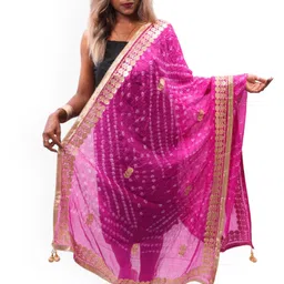 URBAN KANYA Bandhani Printed Dupatta-image-27