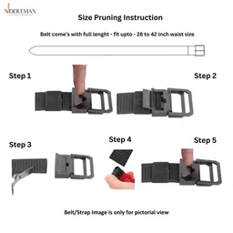 Niddleman Men Solid Textured Belt MAY25_MTSH_P1_BLADE_BLACK_26 image 3