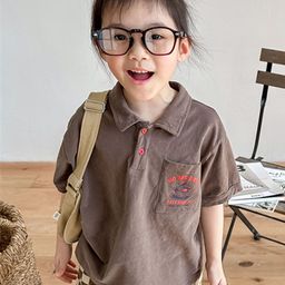 LULU & SKY Girls Polo Collar Pockets T-shirt-image-67